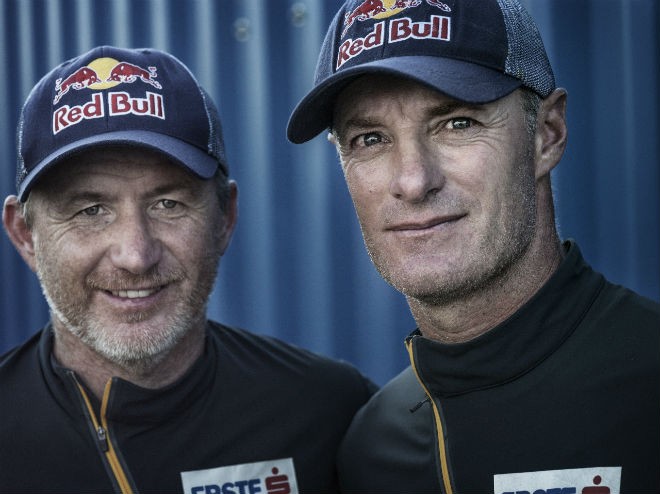 Roman Hagara (left) and Hans-Peter Steinacher (right), Sports Directors for the Red Bull Youth America’s Cup © Youth America's Cup